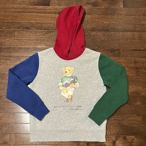 Polo by Ralph Lauren hoodie, Kids M (10-12), Gray, Blue, Green, Red